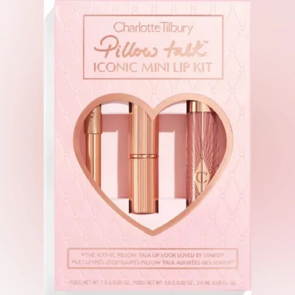 Charlotte Tilbury Pillow Talk iconic mini Lip Kit - new in box‎